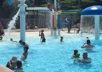 Martinsburg Pool Image with child friendly water features.